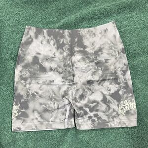 Darc Sport Gray Tie-Dye Women's Athletic Shorts
